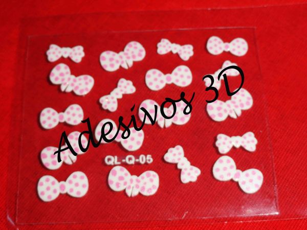 Adesivos Brancos 3D Laço